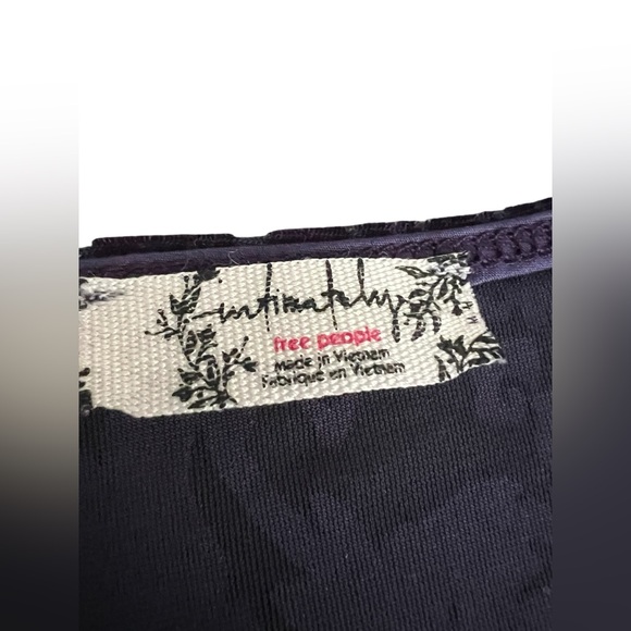 FREE PEOPLE Magic Hour Deep Sea Combo Velvet Bodysuit Purple Medium - Picture 7 of 10